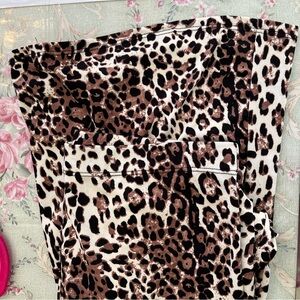 white birch Leopard Print Leggings in Brown, Black & Cream